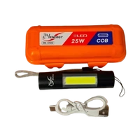 24 Energy “24 Energy® 25W Rechargeable LED Torch Light | COB Light | USB Charging | Emergency Flashlight | Portable Handy Light with Case”