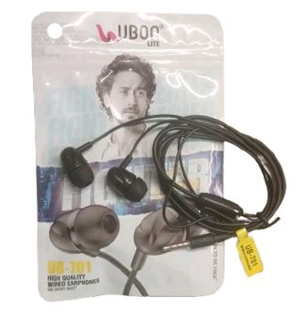 UBON Fighter Series Wired Earphones – UB-701 (High Quality)
 - White, Black