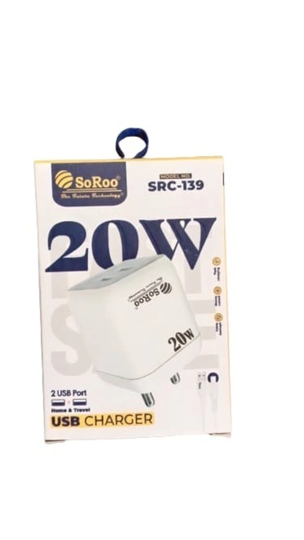 SOROO SoRoo SRC-139 | 20W Dual USB Fast Charger – Smart Power, Anytime! - White