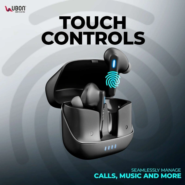 UBON J23 Topper Series: Premium Truly Wireless Earbuds With 36 Hours Playtime & Noise Isolation Features - BLUE