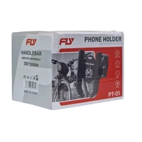 FLY Universal Handlebar Phone Holder PT-01 – 360° Rotating Mobile Mount for Bikes & Cycles