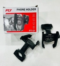 FLY Universal Handlebar Phone Holder PT-01 – 360° Rotating Mobile Mount for Bikes & Cycles