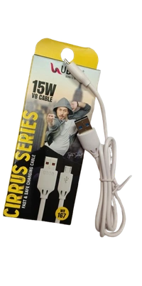 UBON CIRRUS Series – 15W V8 Charging Cable” “Fast Charging, Safe Use - White, Black