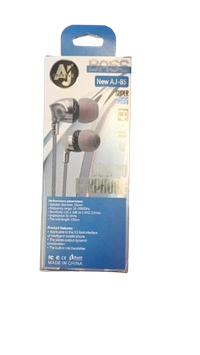 STEREO AJ BASS Stereo Earphone - New AJ-85
