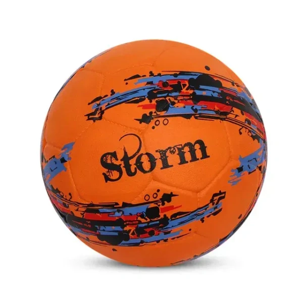 KD Nivia Storm Rubber Moulded Football, Orange - Size 5