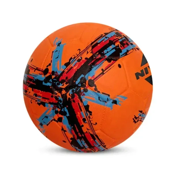 KD Nivia Storm Rubber Moulded Football, Orange - Size 5