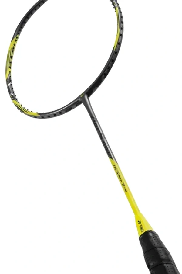 KD Yonex Arcsaber 7 pro Badminton racket | Flex Medium Graphite Frame 4U (Avg. 83g) G5 | Grey yellow