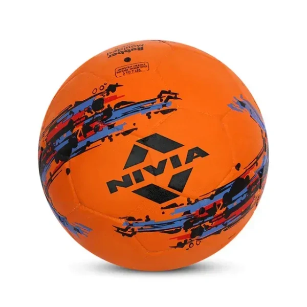 KD Nivia Storm Rubber Moulded Football, Orange - Size 5