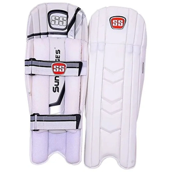 KD SS Professional Wicket Keeping Legguard , White