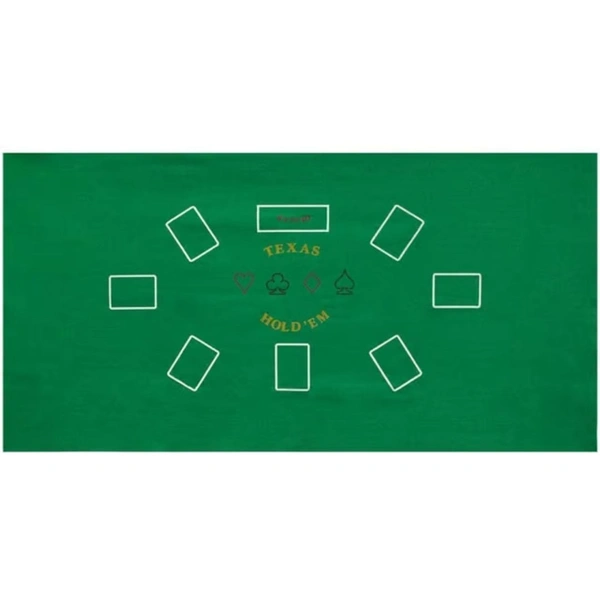 KD Casino Green T - Hold'em Tabletop Felt Layout Mat for Nights Game, Fun Casino, Parties, and Events! 36"x72"