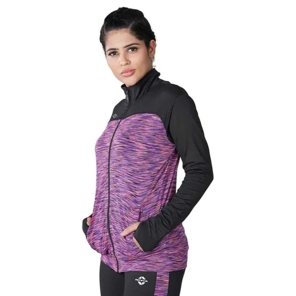 KD Nivia Neo 6 Women Full Sleeve with Thumb Hole Jacket Pink Black