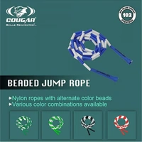 KD Cougar Beaded Jump Rope 9 FT- Jump Rope for Gym and Home | Skipping Rope for Men, Women, Kids, Children, Weight Loss, Adults | Best Exercise Workout Fitness Accessory in Multi Color
