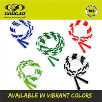 KD Cougar Beaded Jump Rope 9 FT- Jump Rope for Gym and Home | Skipping Rope for Men, Women, Kids, Children, Weight Loss, Adults | Best Exercise Workout Fitness Accessory in Multi Color