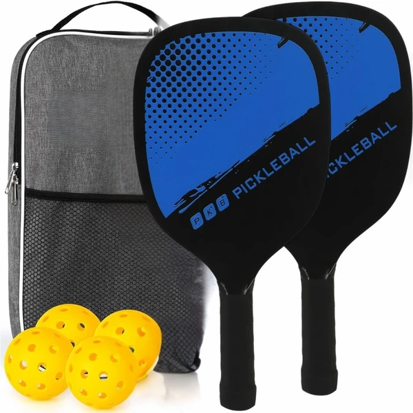 KD Kd Pickleball Paddles,Fiber Wood Surface Pickleball Paddles Set , 2 Paddles with 4 Pickleballs, Pickleball Bag, Pickleball Paddle Set for Men and Women, Assorted Color