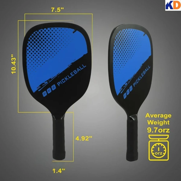 KD Kd Pickleball Paddles,Fiber Wood Surface Pickleball Paddles Set , 2 Paddles with 4 Pickleballs, Pickleball Bag, Pickleball Paddle Set for Men and Women, Assorted Color