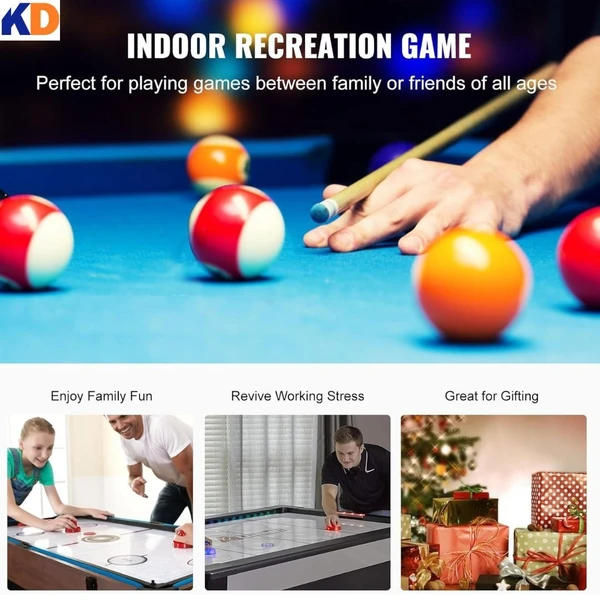 KD Sports 3 in 1 Game Room Table Pool Air Hockey TT Table & Dining Table