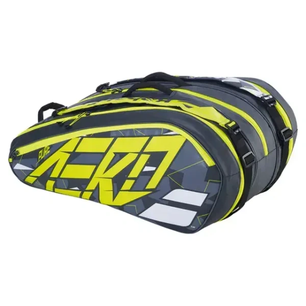 KD Babolat 751221-370 RHX 12 Pure Aero Rafa Tennis Bag, Grey/Yellow/White