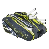 KD Babolat 751221-370 RHX 12 Pure Aero Rafa Tennis Bag, Grey/Yellow/White