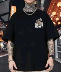 styylloft's fashion Mens oversized black tshirt  packoff 1 - Black, l