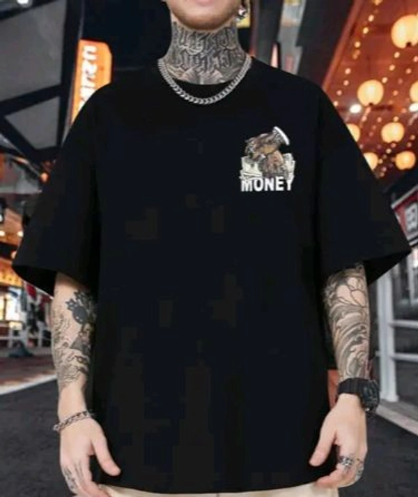 styylloft's fashion Mens oversized black tshirt  packoff 1 - Black, xl