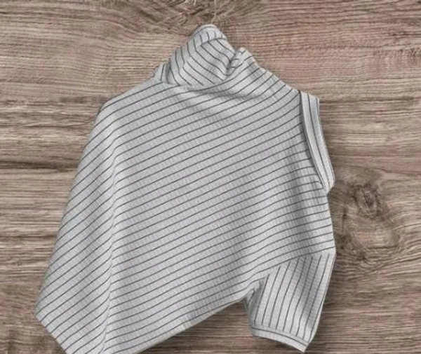 styylloft fashion's styylloft's new trendy striped polo neck t-shirt men's - White, m