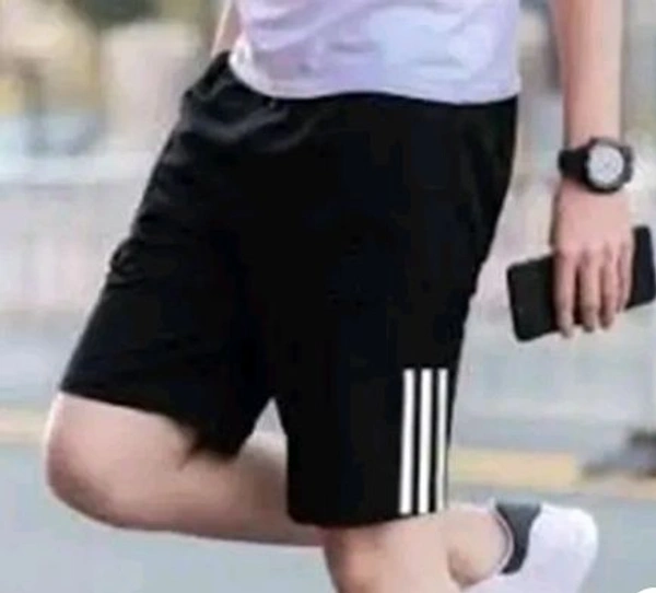 Styylloft Fashion's Styylloft men's 3 stripe short  - Black, 30