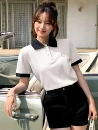 Styylloft Fashion's styylloft's: women's polot-shirt   - White, m