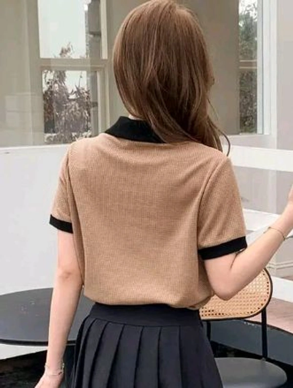 Styylloft Fashion's styylloft's: women's polot-shirt   - Brown, l