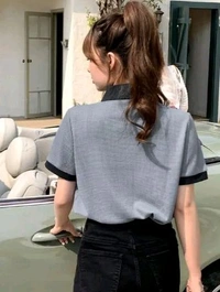 Styylloft Fashion's styylloft's: women's polot-shirt   - Gray, xl