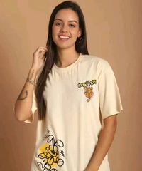 Styylloft Fashion's Styylloft': graphic printedb oversized  T-shirt for women  - White, m