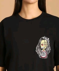 Styylloft Fashion's Styylloft': graphic printedb oversized  T-shirt for women  - Black, m