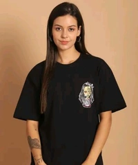 Styylloft Fashion's Styylloft': graphic printedb oversized  T-shirt for women  - Black, m