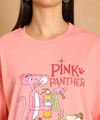 Styylloft Fashion's Styylloft': graphic printedb oversized  T-shirt for women  - Pink, m