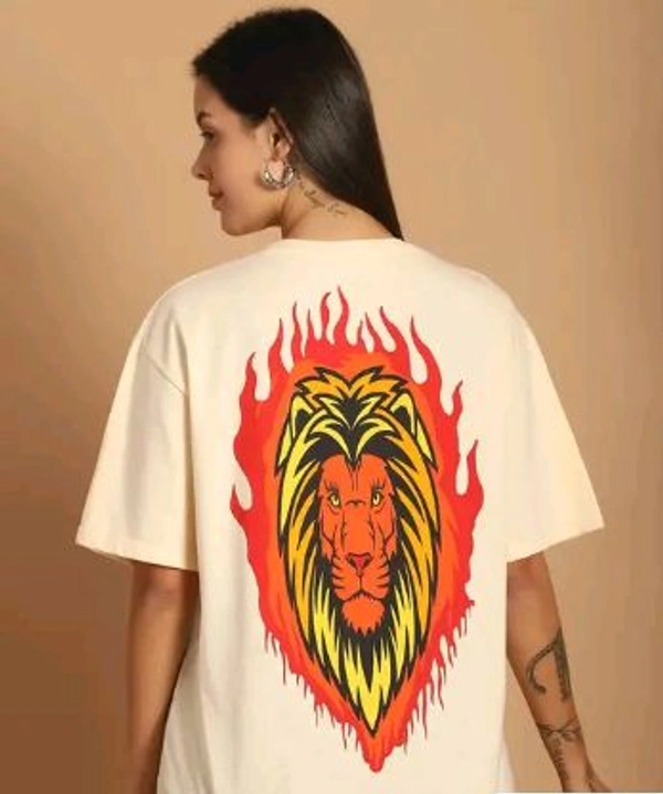 Styylloft Fashion's Styylloft': graphic printedb oversized  T-shirt for women  - White, l
