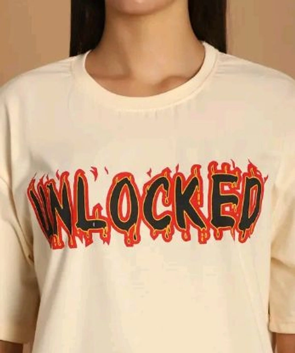 Styylloft Fashion's Styylloft': graphic printedb oversized  T-shirt for women  - White, l