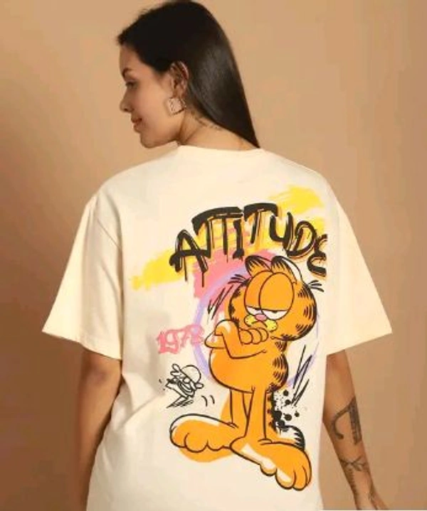Styylloft Fashion's Styylloft': graphic printedb oversized  T-shirt for women  - White, xl