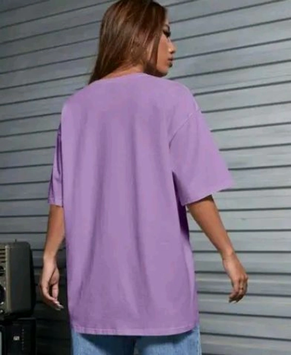 Styylloft Fashion's Styylloft's: Panda print Women Oversized T-shirt  - Purple, m