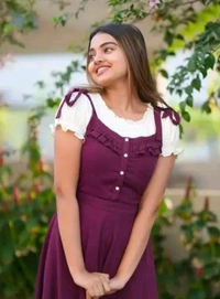 Styylloft Fashion's Styylloft's:  Women's Wine color dungaree Dress WhiteTop Dress For Girl Classic  - wine, s