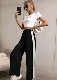 Styylloft Fashion's  Styylloft's: Women's Treandy Straight Fit Trouser  - Black, 30