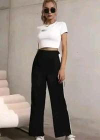 Styylloft Fashion's  Styylloft's: Women's Treandy Straight Fit Trouser  - Black, 30