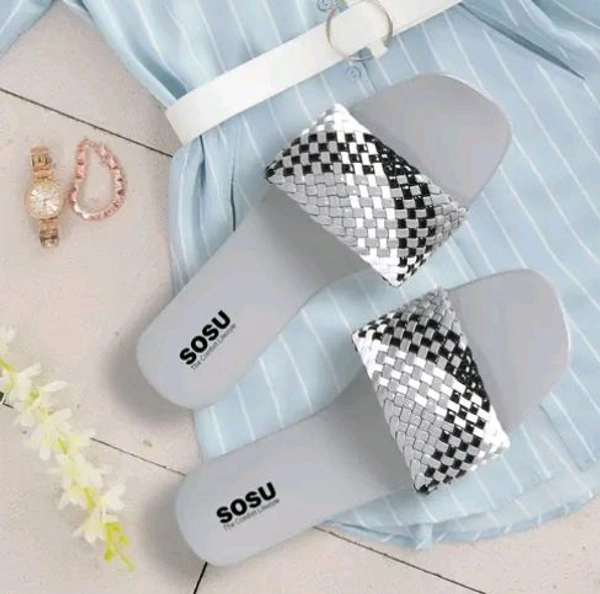 Styylloft Fashion's  Styylloft's: Women's Stylish Slippers Flats  - Gray, IND-7