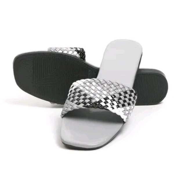 Styylloft Fashion's  Styylloft's: Women's Stylish Slippers Flats  - Gray, IND-7