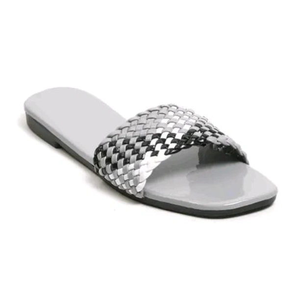 Styylloft Fashion's  Styylloft's: Women's Stylish Slippers Flats  - Gray, IND-7