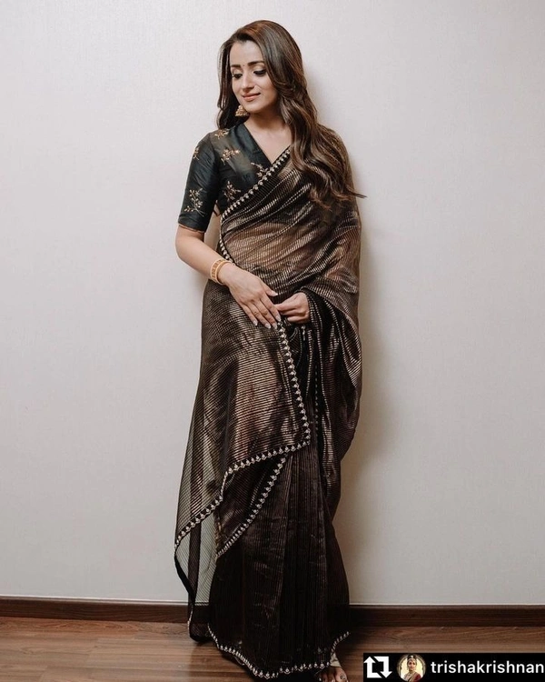  Pure Soft Orgenza Pure weave Gold Zari saree - 1