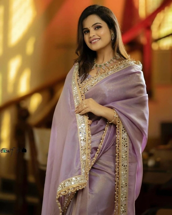 Tissue silk Beautiful Sequance SAREE - 5