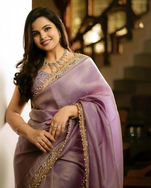 Tissue silk Beautiful Sequance SAREE - 5