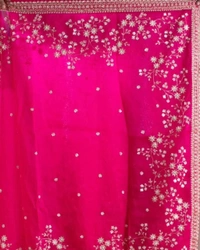 SAREES :Orgenza silk fabric  - Length:-5.50MTR sarees and 0.80 blouse, 1
