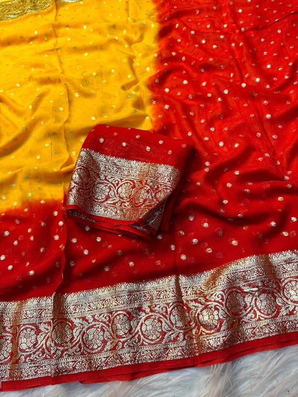 Pure viscose Georgette fabric saree  - 4