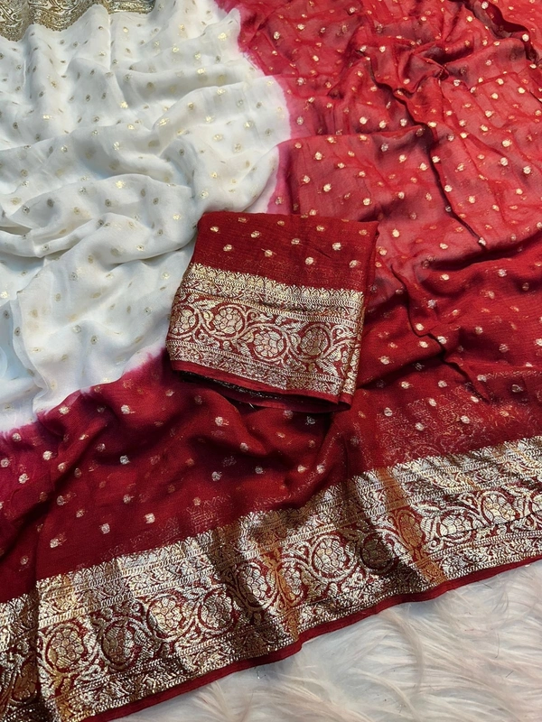Pure viscose Georgette fabric saree  - 4