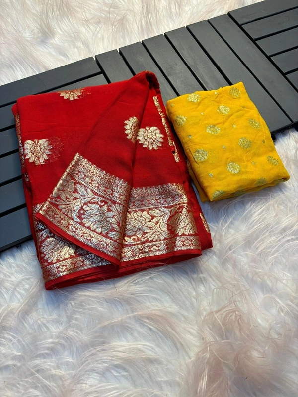 Viscose Georgette Saree  - 3